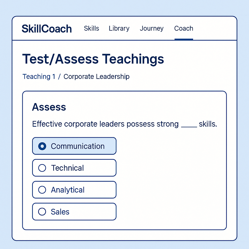 Coach Journey Test-Teaching